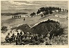 “The Volunteers at Aldershot - the Battle of Fox Hill”, taken from The Graphic, 22 August 1885.
