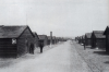 The wooden huts of D lines, c. 1890 shortly before they were demolished to make way for the brick barracks. These huts were part of the original Camp, built between 1854 and 1859.