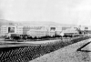A view of the newly completed infantry barracks, c.1860.