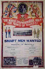 Preservation and conservation of a rare recruiting poster from the 1920's, printed by Gale and Polden of Aldershot.